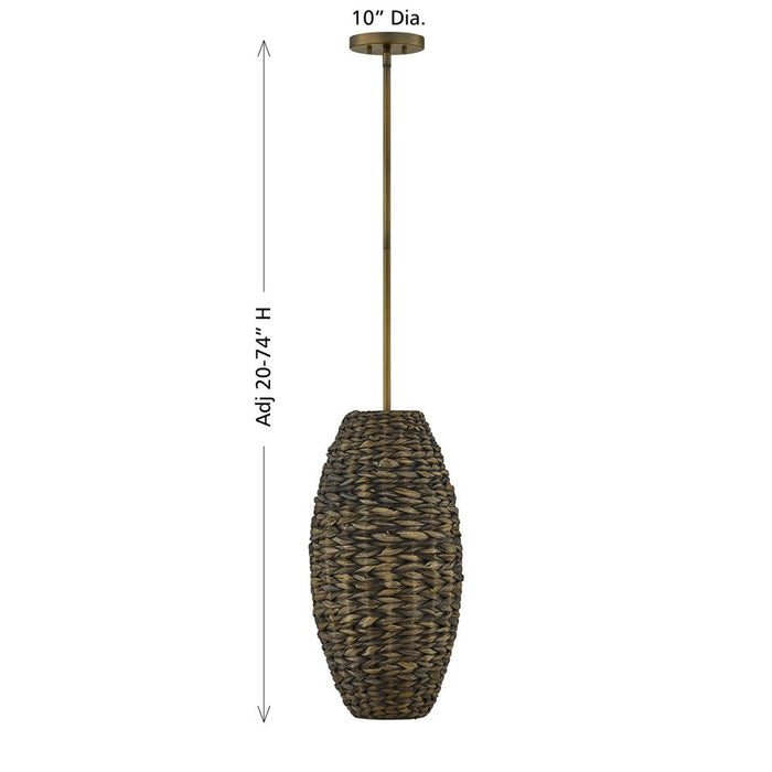 Savoy House Tierra Brisa 1Lt Pendant, Riviera, Riviera Brass