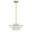 Savoy House Newell 1 Light Pendant, Warm Brass/Clear/White Opal - 7-8604-1-322