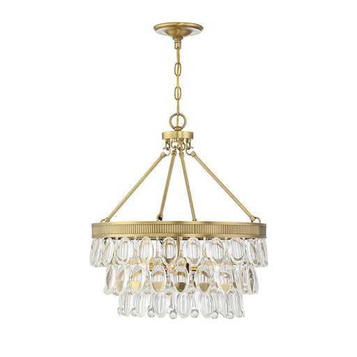 Savoy House Windham 4-Light Pendant, Warm Brass - 7-8700-4-322