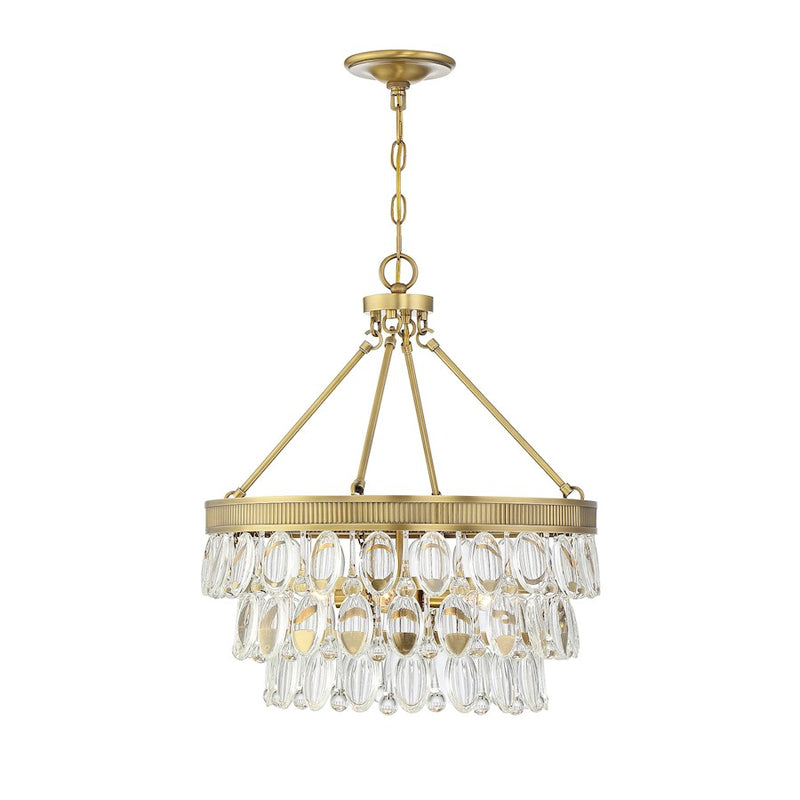 Savoy House Windham 4-Light Pendant, Warm Brass