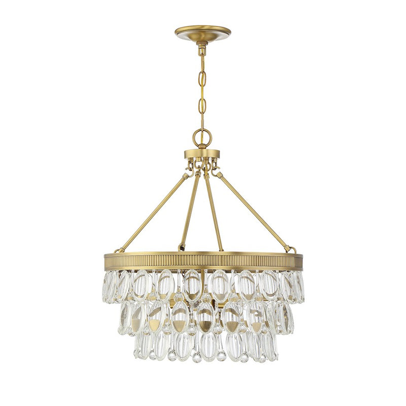 Savoy House Windham 4-Light Pendant, Warm Brass