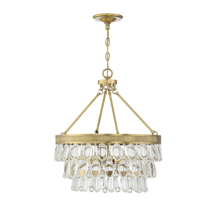 Savoy House Windham 4-Light Pendant, Warm Brass