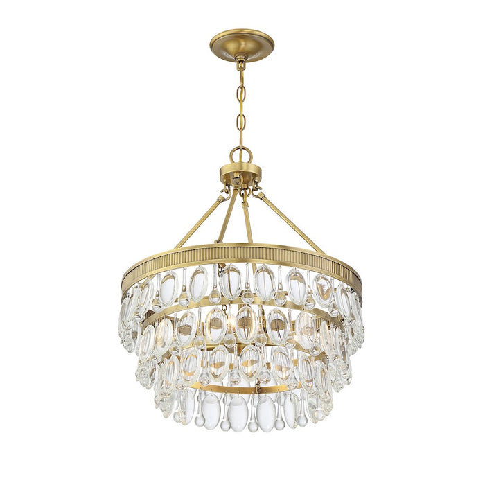 Savoy House Windham 4-Light Pendant, Warm Brass