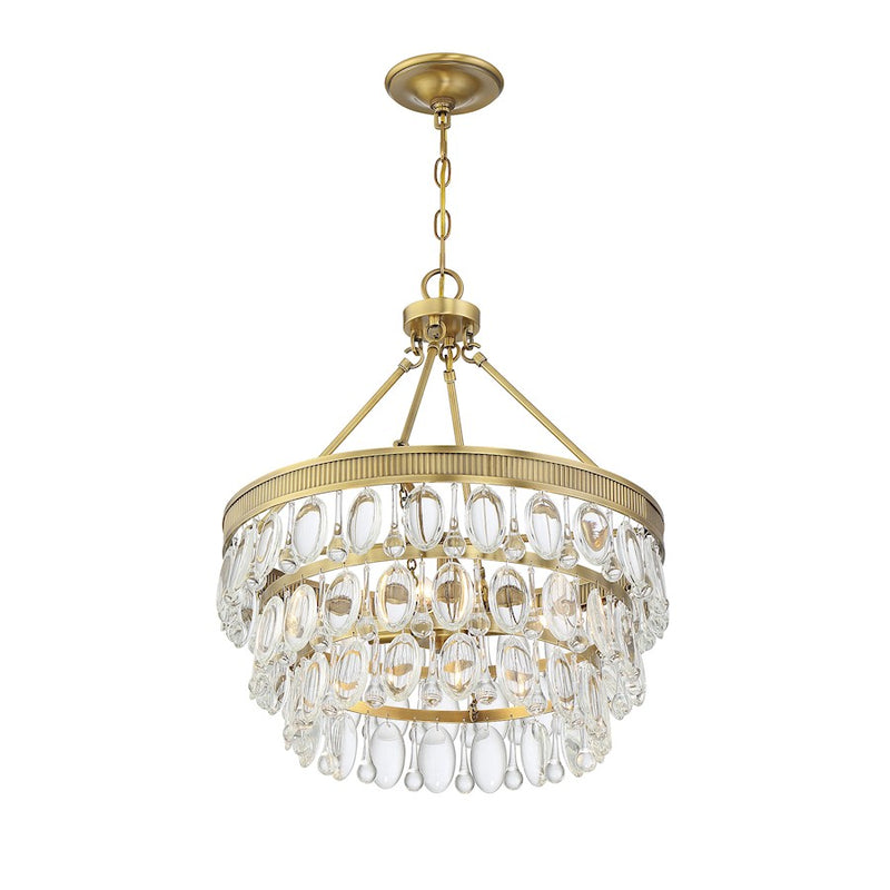 Savoy House Windham 4-Light Pendant, Warm Brass