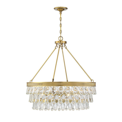 Savoy House Windham 6-Light Pendant, Warm Brass - 7-8701-6-322