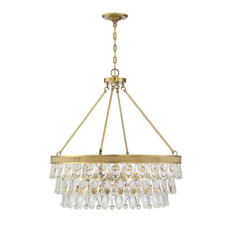 Savoy House Windham 6-Light Pendant, Warm Brass
