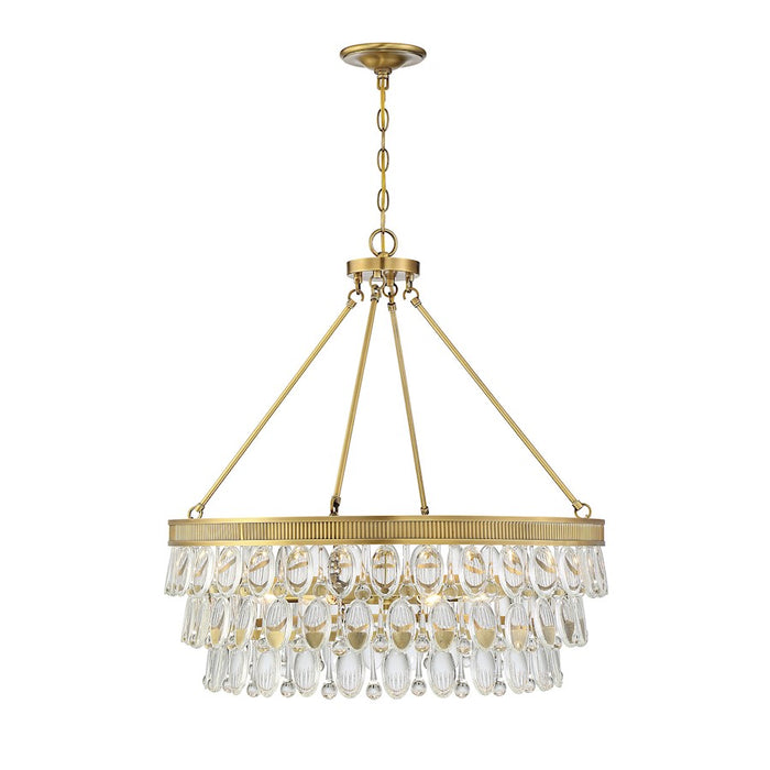 Savoy House Windham 6-Light Pendant, Warm Brass - 7-8701-6-322