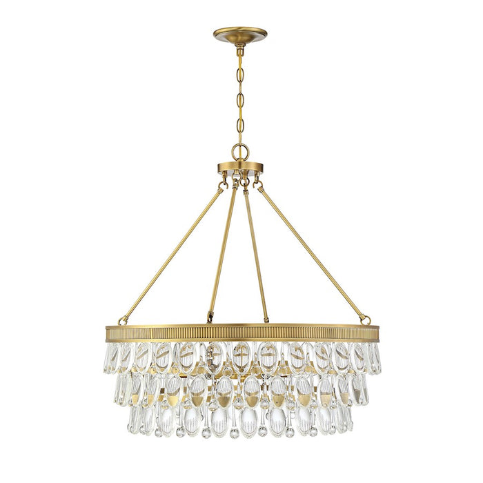 Savoy House Windham 6-Light Pendant, Warm Brass