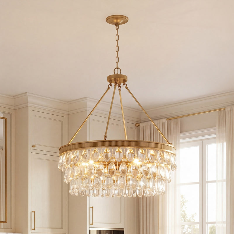 Savoy House Windham 6-Light Pendant, Warm Brass