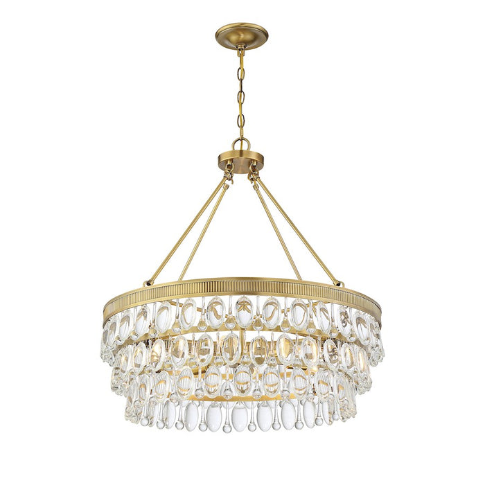 Savoy House Windham 6-Light Pendant, Warm Brass