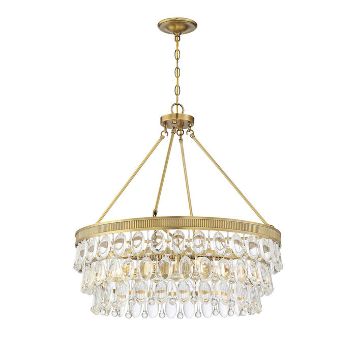 Savoy House Windham 6-Light Pendant, Warm Brass