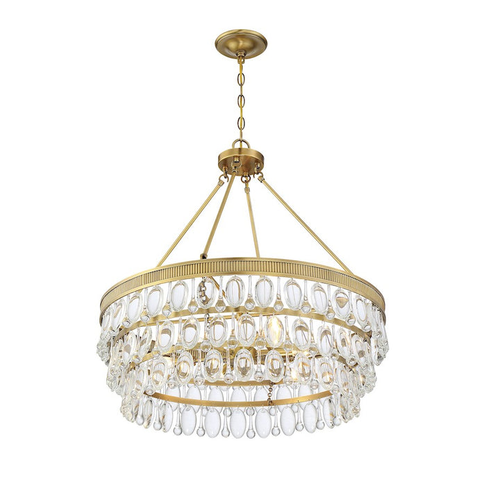 Savoy House Windham 6-Light Pendant, Warm Brass