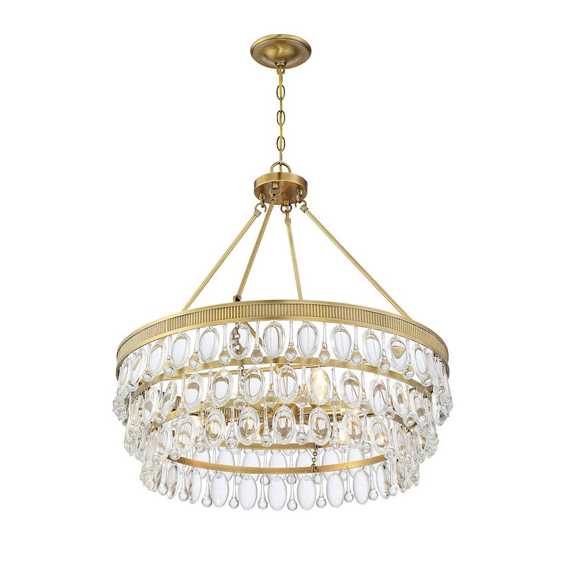 Savoy House Windham 6-Light Pendant, Warm Brass