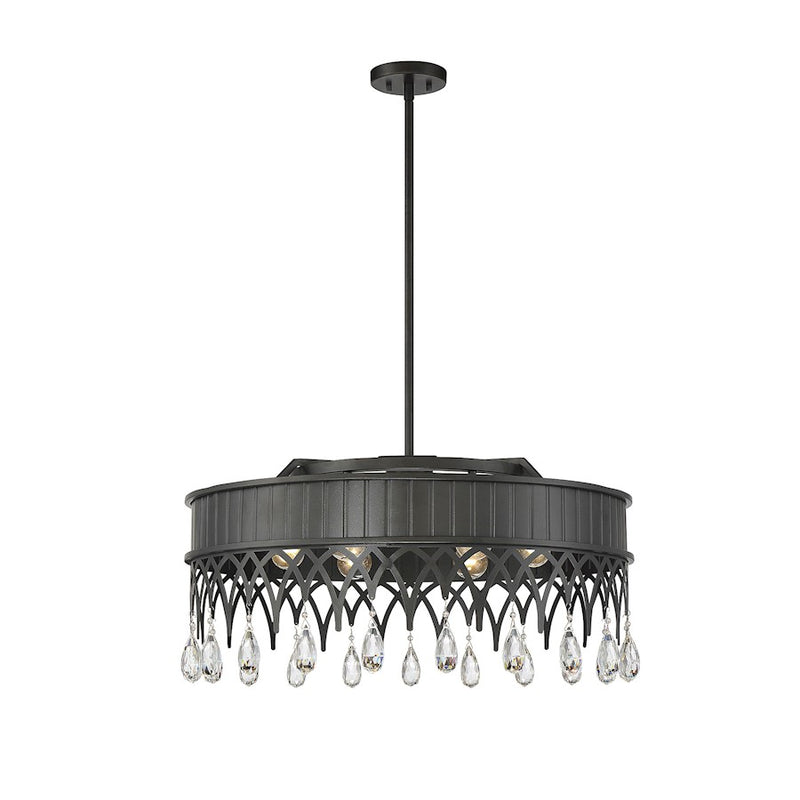 Savoy House Lenoir 6 Light Pendant, Olde Gray