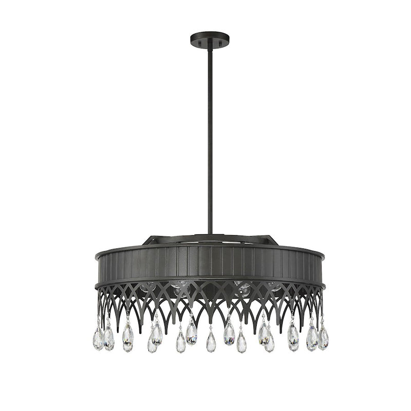 Savoy House Lenoir 6 Light Pendant, Olde Gray