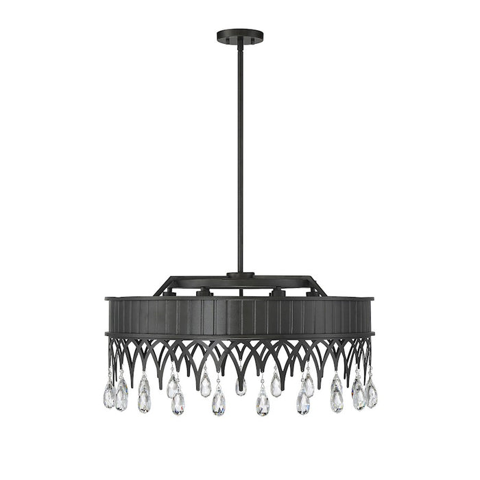 Savoy House Lenoir 6 Light Pendant, Olde Gray