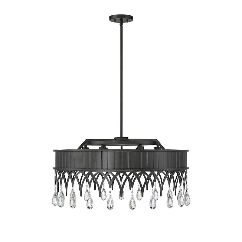 Savoy House Lenoir 6 Light Pendant, Olde Gray