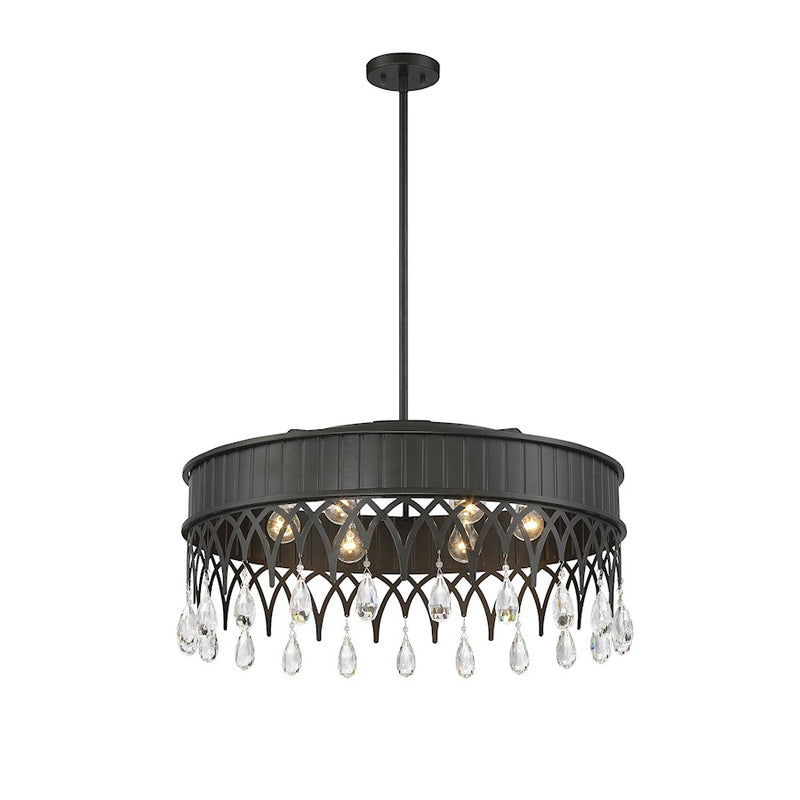 Savoy House Lenoir 6 Light Pendant, Olde Gray