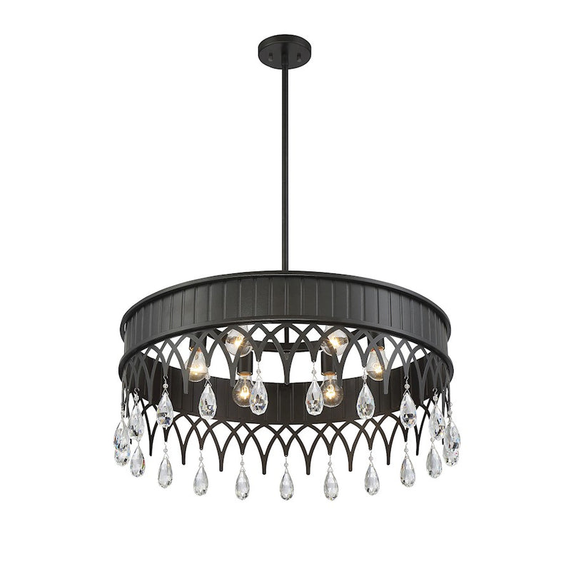 Savoy House Lenoir 6 Light Pendant, Olde Gray