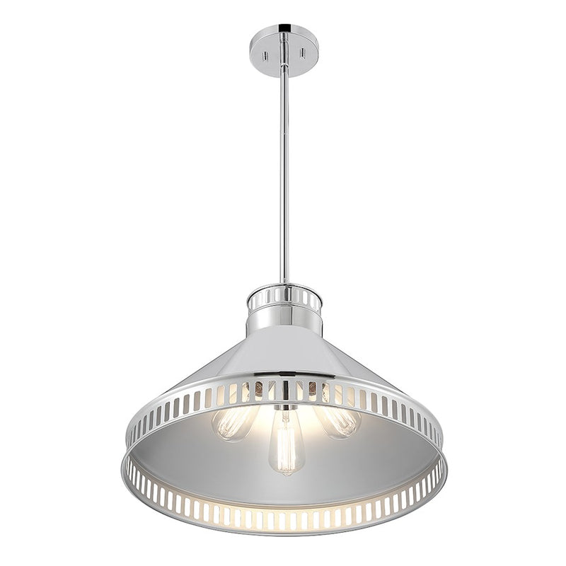 Savoy House Seagram 3-Light Pendant, Polished Nickel