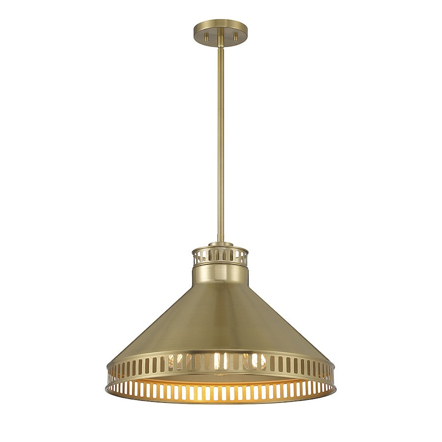 Savoy House Seagram 3-Light Pendant, Warm Brass - 7-8801-3-322