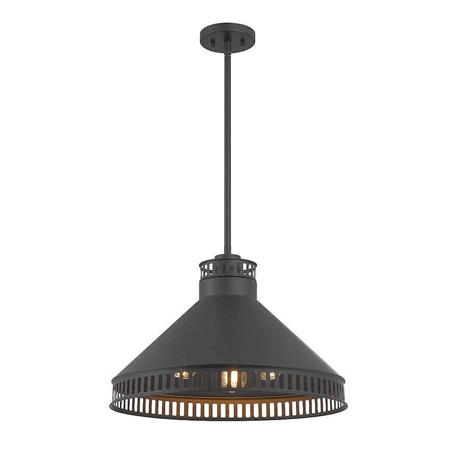 Savoy House Seagram 3-Light Pendant, Matte Black - 7-8801-3-89