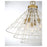 Savoy House Lenox 5-Light Pendant, White/Warm Brass Accents