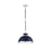 Savoy House Corning 1-Light Pendant, Navy/Polished Nickel Accents