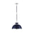 Savoy House Corning 1-Light Pendant, Navy/Polished Nickel Accents