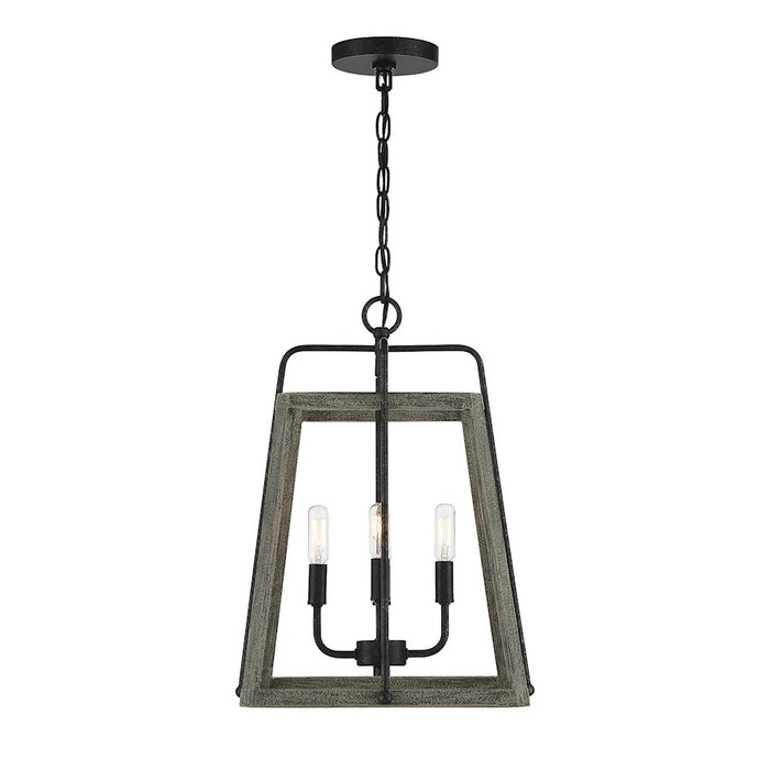 Savoy House Hasting 4-Light Pendant, Noblewood/Iron