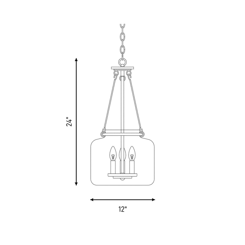 Savoy House Akron 3-Light Pendant, English Bronze
