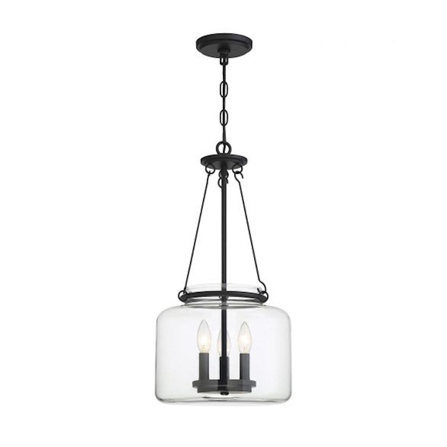 Savoy House Akron 3-Light Pendant, Matte Black - 7-9006-3-89