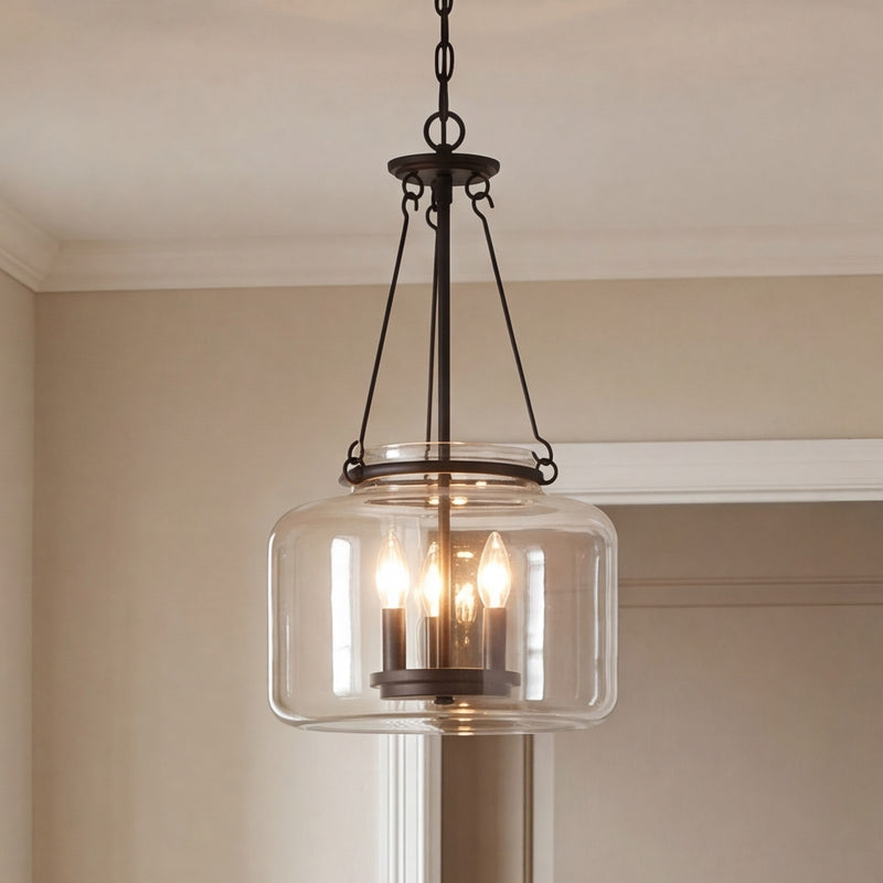 Savoy House Akron 3-Light Pendant, Matte Black