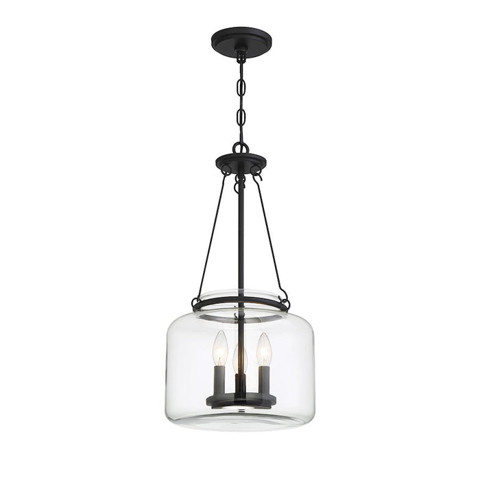 Savoy House Akron 3-Light Pendant, Matte Black