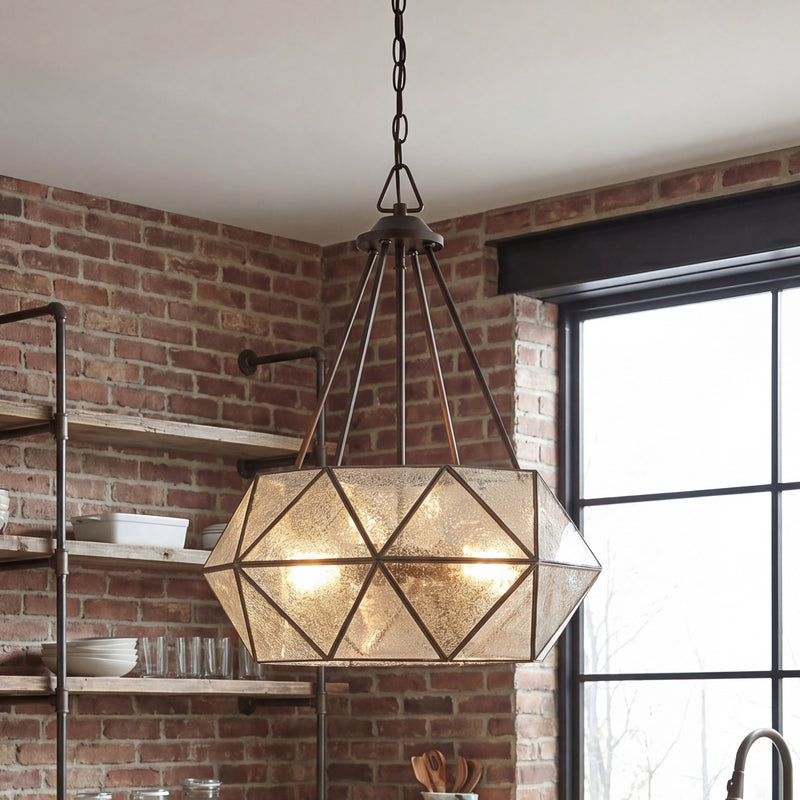 Savoy House Tartan 4-Light Pendant, Oiled Burnished Bronze