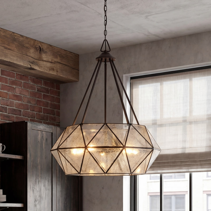 Savoy House Tartan 5-Light Pendant, Oiled Burnished Bronze