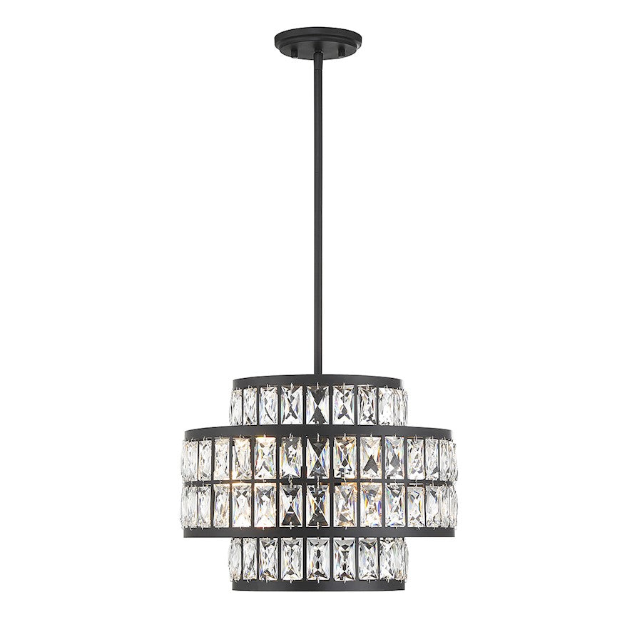 Savoy House Renzo 3-Light Pendant, Matte Black - 7-9044-3-89