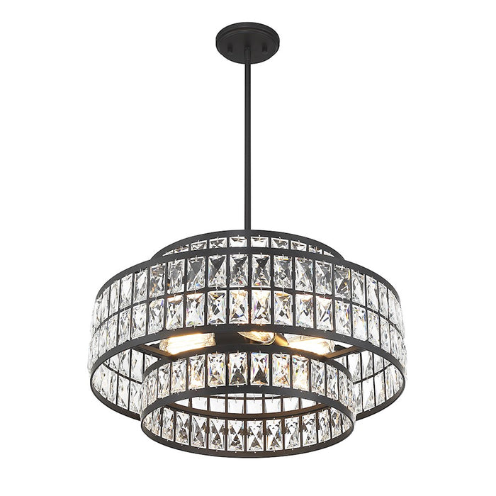 Savoy House Renzo 4-Light Pendant, Matte Black