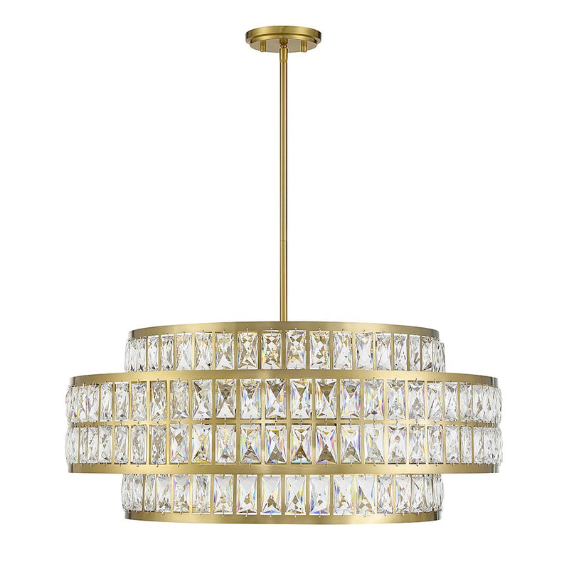 Savoy House Renzo 6-Light Pendant, Warm Brass