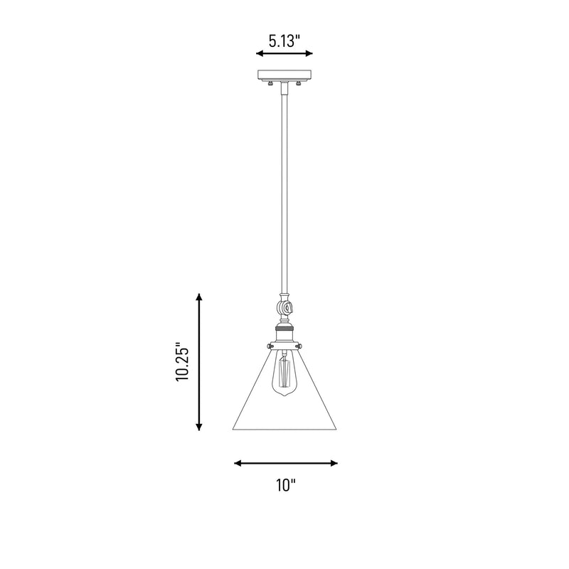 Savoy House Drake 1-Light Pendant, Polished Nickel