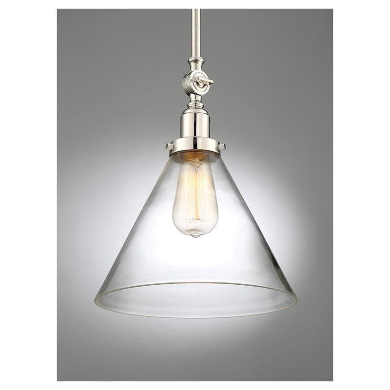 Savoy House Drake 1-Light Pendant, Polished Nickel