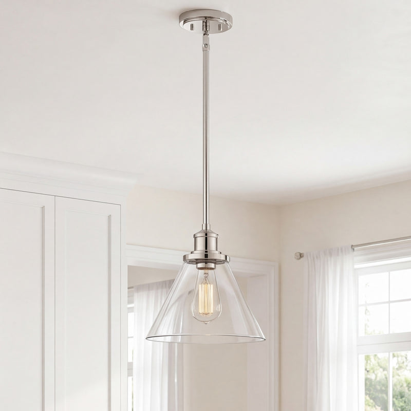 Savoy House Drake 1-Light Pendant, Polished Nickel