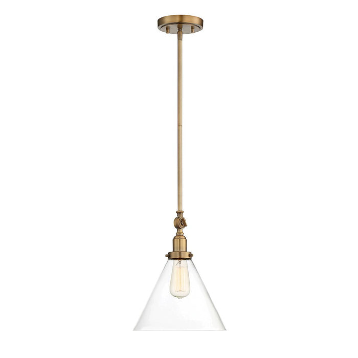 Savoy House Drake 1-Light Pendant, Warm Brass - 7-9132-1-322