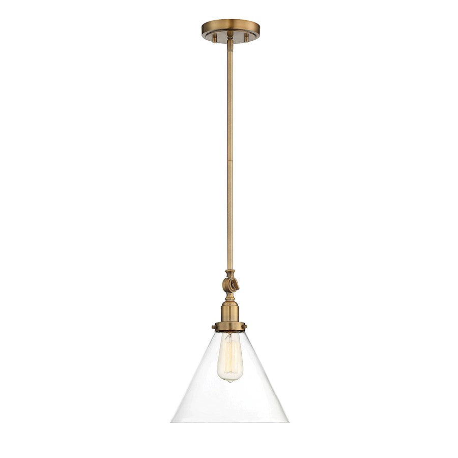 Savoy House Drake 1-Light Pendant, Warm Brass - 7-9132-1-322