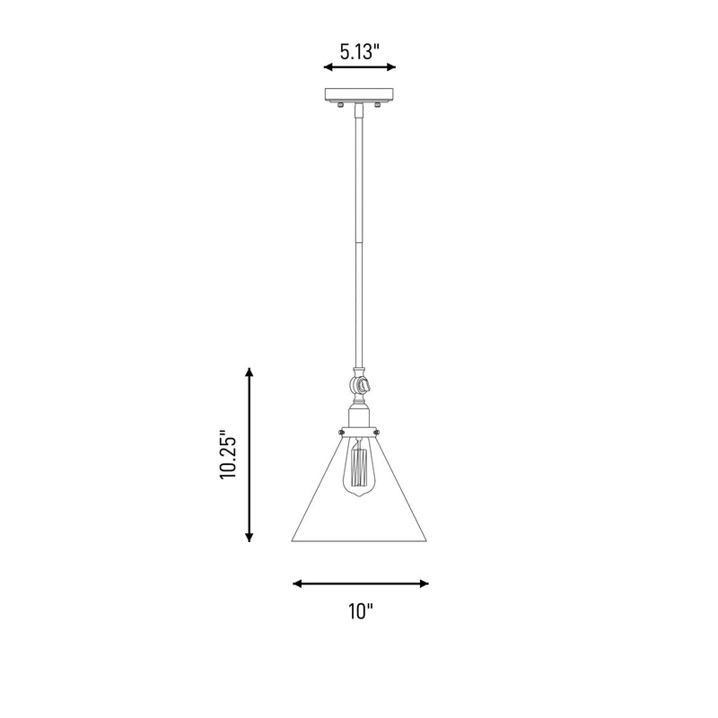 Savoy House Drake 1-Light Pendant, Warm Brass