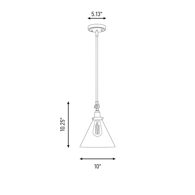 Savoy House Drake 1 Light Pendant, Matte Black/Clear
