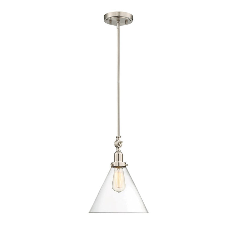 Savoy House Drake 1-Light Pendant, Satin Nickel