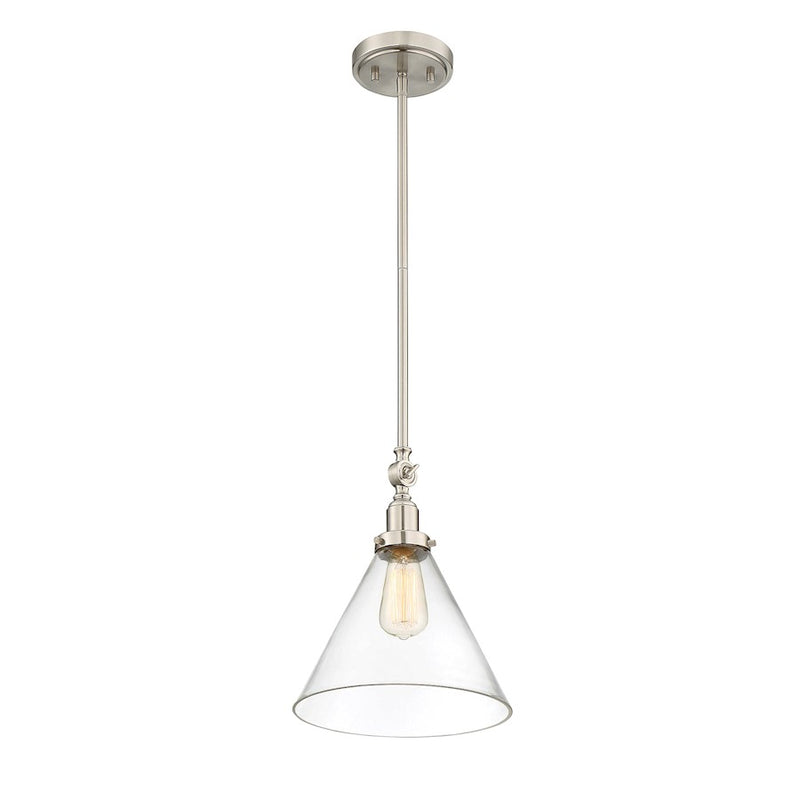 Savoy House Drake 1-Light Pendant, Satin Nickel