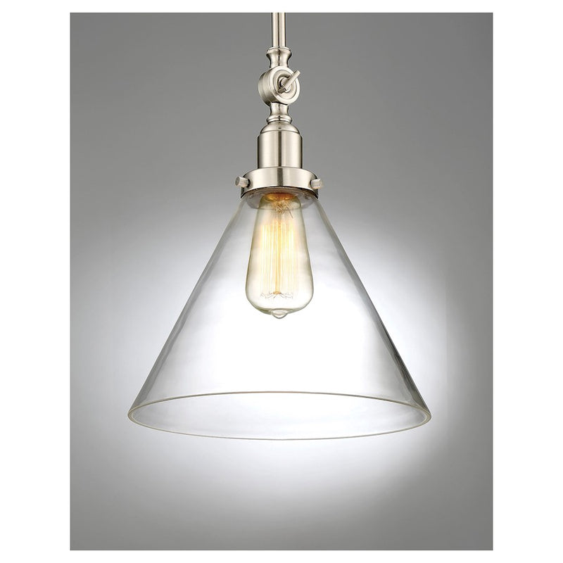 Savoy House Drake 1-Light Pendant, Satin Nickel