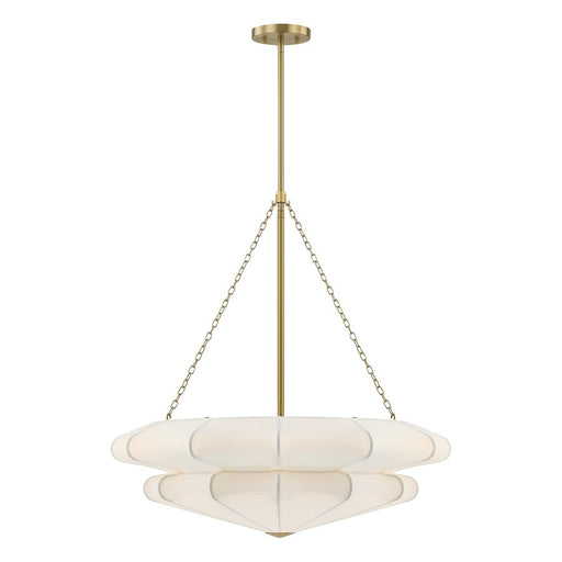 Savoy House Coppell 3 Lt Pendant, Sheer White, Warm Brass - 7-9153-3-322
